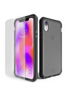 iPhone XR Case | Supreme Frost w/ Glass | Black Frost / Gray Dupont Bumper