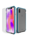 iPhone XS/X Case | Supreme Frost w/ Glass | Black Frost / Centurian Blue DuPont Bumper