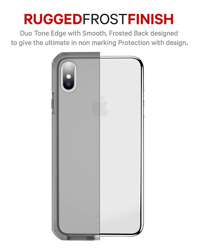 iPhone XS Max Case | Supreme Frost w/ Glass | Black Frost / Gray Dupont Bumper