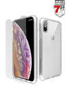 iPhone XS/X Case | HYBRID MKII w/ Glass | Frost Bumper / Transparent Back Plate