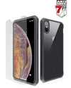 iPhone XS Max Case | HYBRID MKII w/ Glass | Frost Black Bumper / Transparent Back Plate